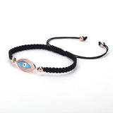 Pave CZ Charms Bracelets Evil Eye Bracelets Hand-woven Bracelet For Women