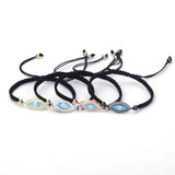 Pave CZ Charms Bracelets Evil Eye Bracelets Hand-woven Bracelet For Women