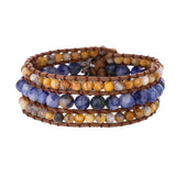 3-Layer Stone Bead Wrap Bracelet for Women