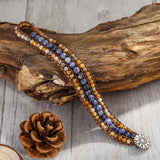 3-Layer Stone Bead Wrap Bracelet for Women