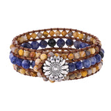 3-Layer Stone Bead Wrap Bracelet for Women