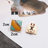Enamel Clip Earrings Mixed Colors No Holes Round Gift Jewelry