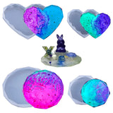 Diamond Edge Round Tray Silicone Mold UV Epoxy Crystal Coaster Resin Casting Mol