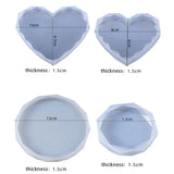 Diamond Edge Round Tray Silicone Mold UV Epoxy Crystal Coaster Resin Casting Mol