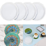 Diamond Edge Round Tray Silicone Mold UV Epoxy Crystal Coaster Resin Casting Mol