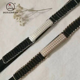 Diamond Pearl Elastic Waist Chain Women's Dress Belt
