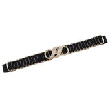 Diamond Pearl Elastic Waist Chain Women's Dress Belt