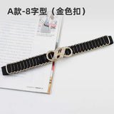 Diamond Pearl Elastic Waist Chain Women's Dress Belt