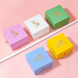 Diamond Ring Necklace Pendant Box with Drawer High Jewelry Organizer Storage