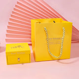 Diamond Ring Necklace Pendant Box with Drawer High Jewelry Organizer Storage