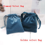 Velvet Ribbon Drawstring Bag 10pcs 10x12cm Multicolor Jewelry Packing Bags