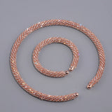 Crystal Collar Necklace Rhinestone Torques Choker Jewelry