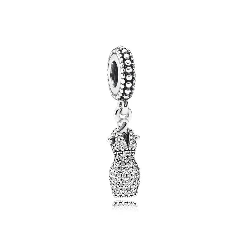 Honeycomb Pave Pendant Bead Silver 925 Bracelet Making Kit