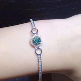 Domineering Green Moissan Diamond Bracelet for Girls