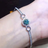 Green Moissan Diamond Bracelet for Girls