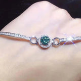 Girls Green Moissan Diamond Bracelet - Stunning Fashion Jewelry