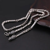 Domineering Silver Necklace Retro Style 6mm Thick