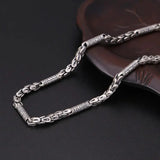 Domineering Silver Necklace Retro Style 6mm Thick