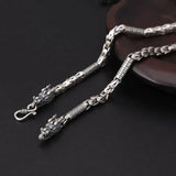 Domineering Silver Necklace Retro Style 6mm Thick