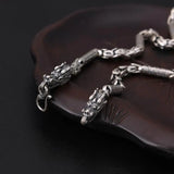 Domineering Faucet Silver Necklace Men's Retro Style 6mm Thick