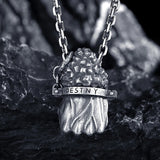 Power Fist Pendant Silver Gothic Punk Hipster Shackles Hand of Fate Chains