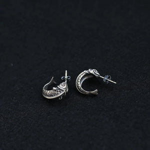 925 Silver Koi Fish Ghost Earrings
