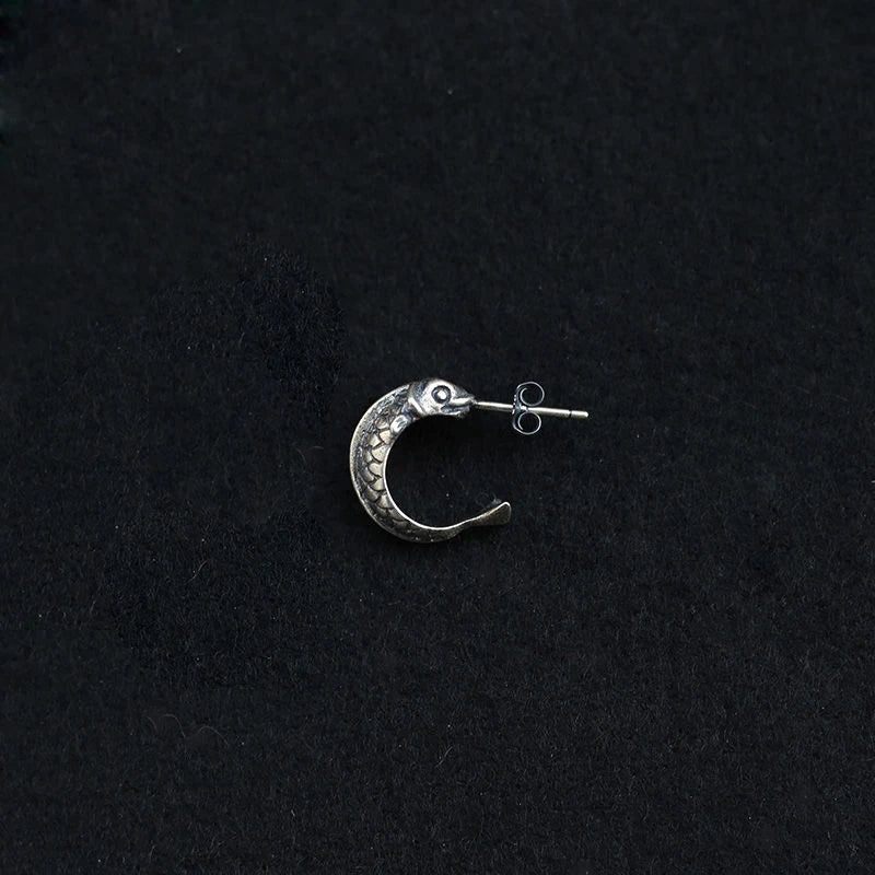 925 Sterling Silver Koi Fish Ghost Earrings