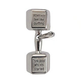 Sports Dumbbell Bar Necklace Hip-hop Titanium Pendant
