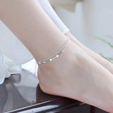 925 Silver Double Layer Stars Anklet for Women