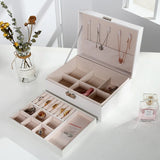 Double-Layer Velvet Jewelry Box European Jewelry Storage Box