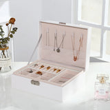 Double-Layer Velvet Jewelry Box European Jewelry Storage Box