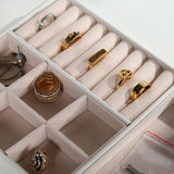 Double-Layer Velvet Jewelry Box European Jewelry Storage Box