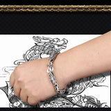 Double Leading Men's Bracelet Domineering Rough Retro Pingan Pattern