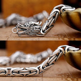 Double Leading Men's Bracelet Domineering Rough Retro Pingan Pattern