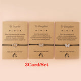 Double Heart Butterfly Sisters Card Bracelets Friendship Stainless Steel