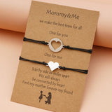 Double Heart Butterfly Sisters Card Bracelets Friendship Stainless Steel