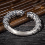 Dragon Bracelet Men's Double Dragon Head Vintage Bracelet Jewelry