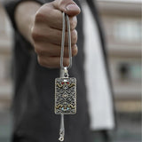 Dragon Necklace Men Retro Army Silver Pendant