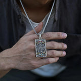 Dragon Necklace Men Domineering Retro Army Silver Pendant