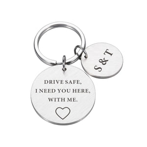 Personalized Drive Safe Keyring with Name Engraving