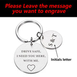 Personalized Drive Safe Keyring with Name Engraving