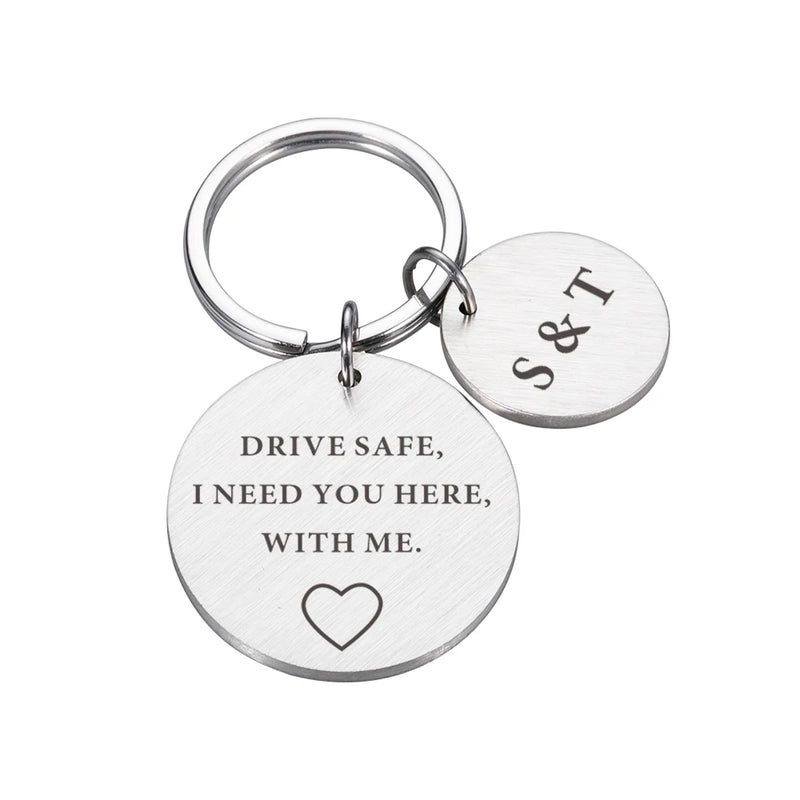 Personalized Drive Safe Keyring with Name Engraving