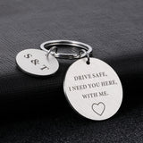 Personalized Drive Safe Keyring with Name Engraving