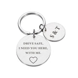 Personalized Drive Safe Keyring with Name Engraving