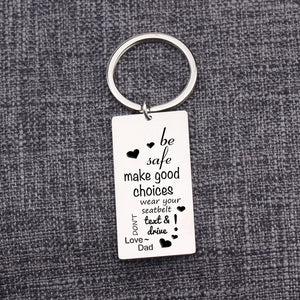 Driver Keychain Be safe...wear your seatbelt Keyring