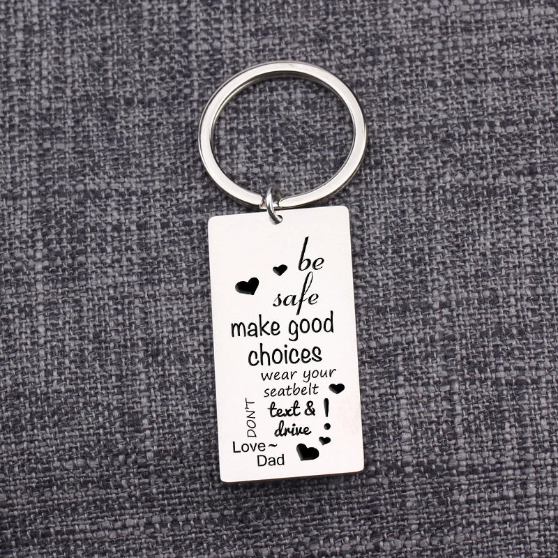 Driver Keychain Be safe...wear your seatbelt Keyring