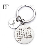 Couple Keychain Calendar Boyfriend Girlfriend Jewelry Lover Gift