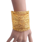 Dubai Big Wide Bangle Cuff Bracelet Ethiopian Women Party Jewelry