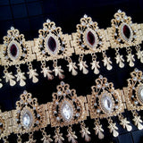 Dubai Princess Wedding Headchain Rhinestone Crystal Arabian Party Headchain