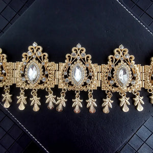 Dubai Princess Wedding Headchain Rhinestone Crystal Arabian Party Headchain